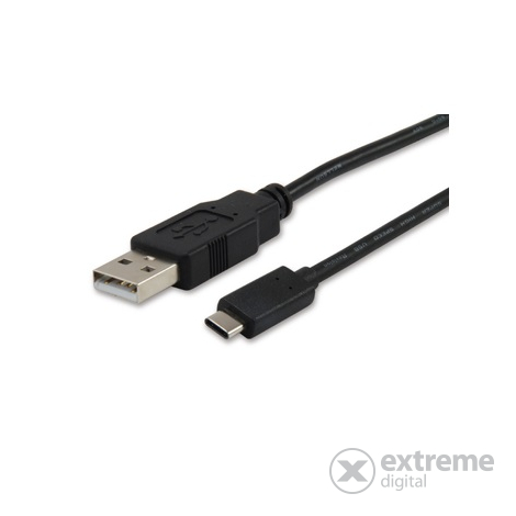 Equip USB-C/USB-A 2.0 apa/apa kábel, 1m (12888107)