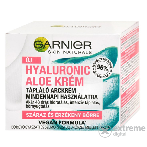 Garnier Skin Naturals Hyaluronic Aloe  Creme für trockene&empfindliche Haut, 50 ml