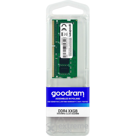 Goodram DDR4 8GB 2666MHz CL19 SR SODIMM notebook memória