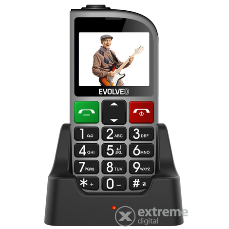Evolveo EasyPhone EP800 FM Dual SIM mobilni telefon za starije osobe, Silver