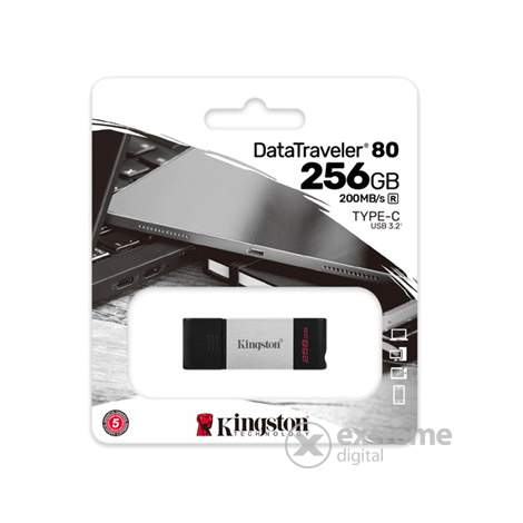 Kingston 256GB USB3.2 C DataTraveler 80 (DT80/256GB) Flash Drive
