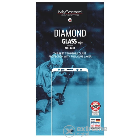 MyScreen Diamond Glass Edge 2.5D, full glue edzett üveg Xiaomi Redmi Note 9 Pro készülékhez, fekete