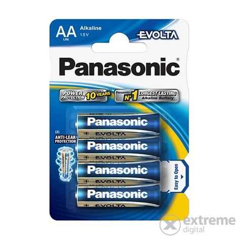 Panasonic Evolta LR6EGE-4BP AA ceruza 1.5V szupertartós alkáli elemcsomag (4db)