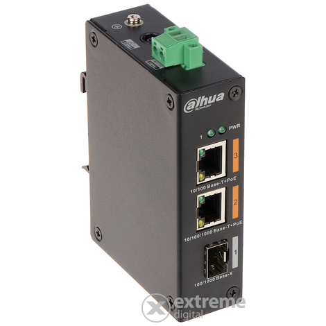 Dahua PoE switch - PFS3103-1GT1ET-60 (1x 100Mbps PoE + 1x 1Gbps PoE + 1xSFP)