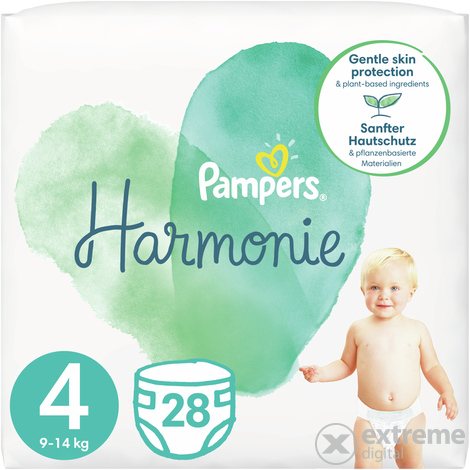 Pampers  Harmonie Value Pack pelenka, 4-es méret, 9kg-14kg, 28 db