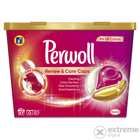 Perwoll Renew&Care Caps Color капсули за пране, 27 изпирания