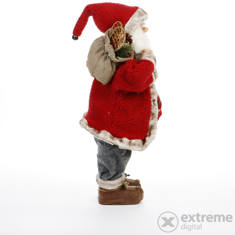 Kring Djed Mraz sa torbom i skijama, 60cm, crveno/bijelo