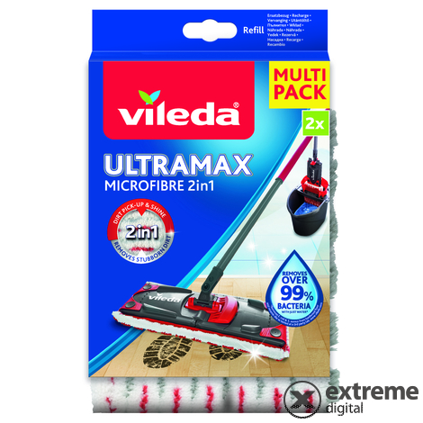 Vileda Ultramax lapos felmosó 2in1 utántöltő multipack