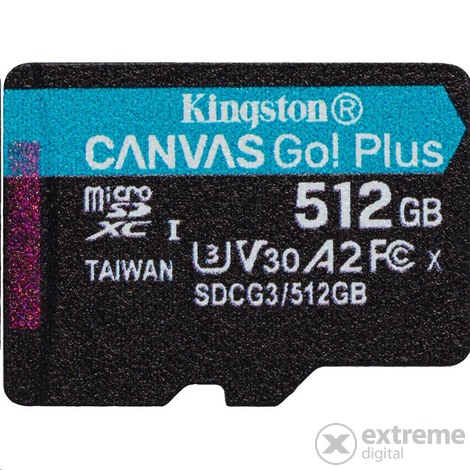 Kingston Canvas Go! Plus 512GB microSD memóriakártya