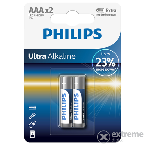 Philips LR03E2B/10 Ultra alkáli AAA 2 elem