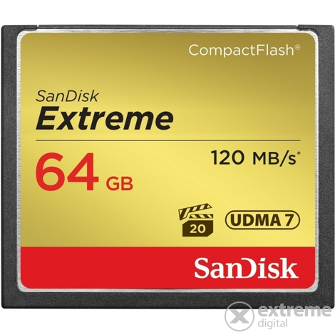SanDisk Extreme 64 GB CompactFlash memóriakártya (124094)