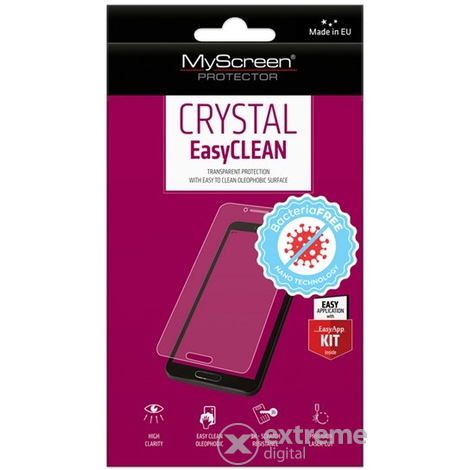 MyScreen Crystal BacteriaFree képernyővédő fólia Xiaomi Redmi Note 9 Pro készülékhez, átlátszó (nem íves)