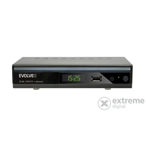 Evolveo DT-4060-T2-HEVC Gamma T2 Set-top box, Dual DVB-T2, FHD, crni