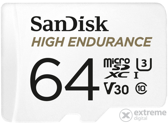 Sandisk 64GB MicroSDXC memóriakártya, 100 MB/S,C10,U3,V30