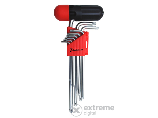 Z-Tools furatos TORX kulcskészlet, extra hosszú + markolat (TH10-TH50)