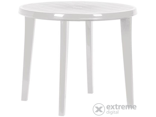 Curver Lisa kör alakú műanyag kerti asztal, 90x73cm, fehér