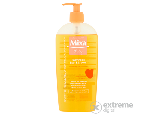 Mixa Baby habzó olaj fürdetéshez és zuhanyzáshoz babáknak, 400 ml