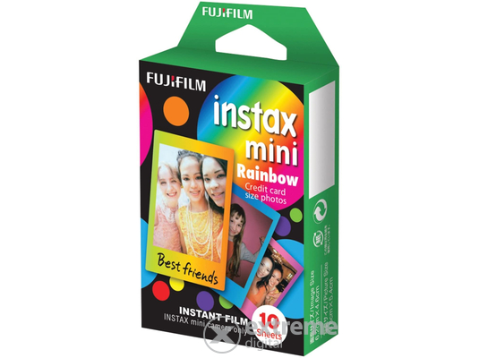 Fujifilm Colorfilm Instax Mini film, rainbow, 10 db