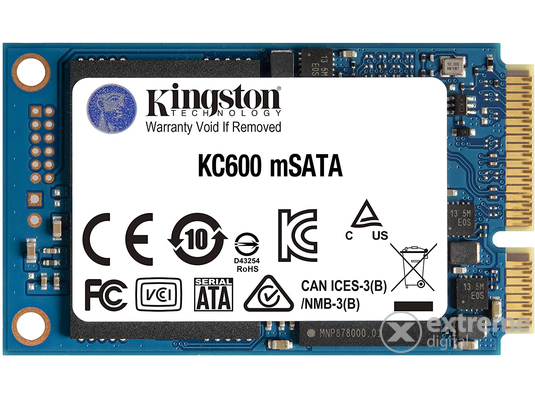 Kingston KC600 mSATA 256GB belső SSD meghajtó