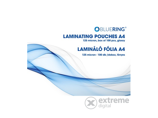 Bluering lamináló fólia, A4, 125 micron, 100 db