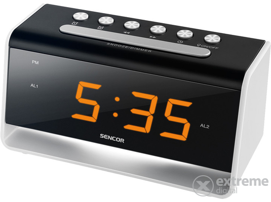 Sencor SDC 4400 ébresztőóra LED kijelző, USB töltő