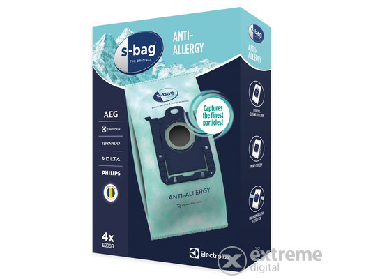 Electrolux E206S s-bag® Anti-Allergy (Antiallergén) porzsák, 4 db