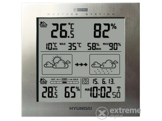 Hyundai WS2244M időjárás állomás, ezüst