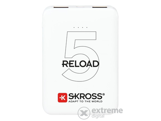 Skross Reload5 5Ah power bank USB/microUSB kábellel, két kimenettel