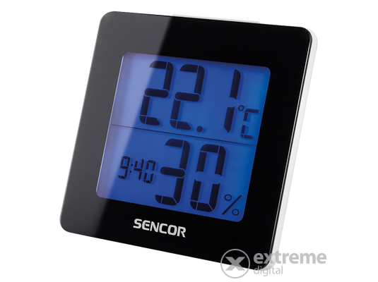 Sencor SWS 1500 B Hőmérő ébresztőórával, fekete
